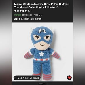 Pillowfort Blue Superhero Stuffed Toy